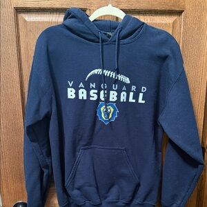 Vanguard University Baseball Navy Hooded Sweatshirt